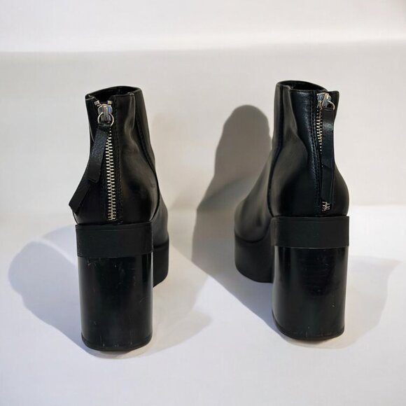 Bershka Dark Green Ankle Boots | Synthetic Leather | US 38 | Good - Picture 3 of 8